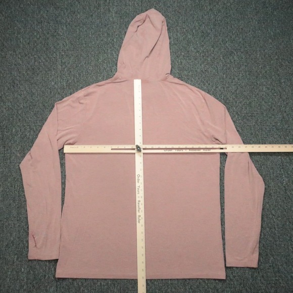 Free Fly Hoodie Men Large Red Performance Bamboo Lightweight Pullover Hiking - Picture 5 of 8